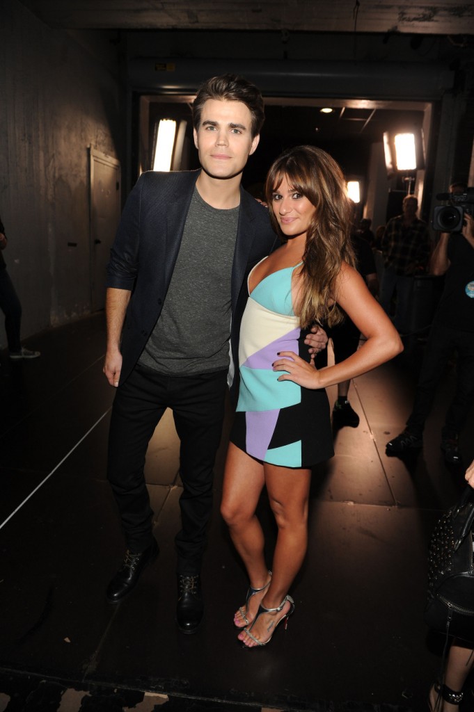 Lea Michele with Paul Wesley at the TCAs