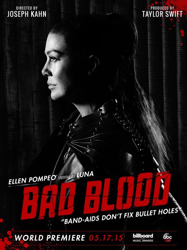 Ellen Pompeo as Luna in Taylor Swift's Bad Blood Music Video