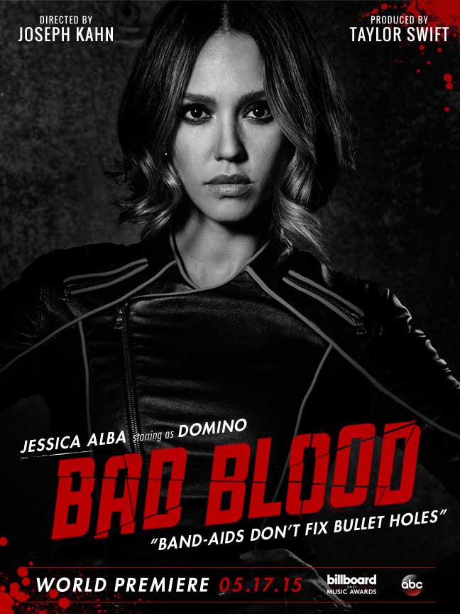 Jessica Alba as Domino in Taylor Swift's Bad Blood video