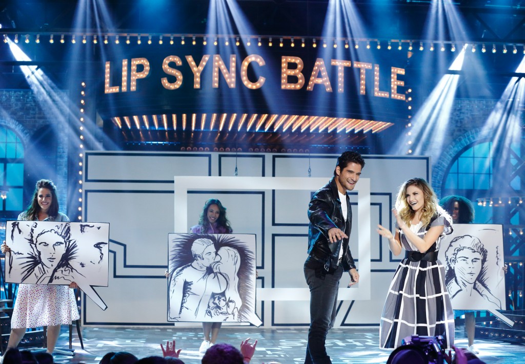 1st Look Gigi Hadid Tyler Posey Compete On Lip Sync Battle