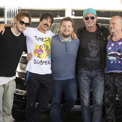 The Red Hot Chili Peppers join James Corden for Carpool Karaoke on "The Late Late Show with James Corden," Monday, June 13th, 2016 on The CBS Television Network. Pictured (L-R) Josh Klinghoffer, Anthony Kiedis, James Corden, Chad Smith and Flea.    Photo: Darren Michaels/CBS ÃÂ©2016 CBS Broadcasting, Inc. All Rights Reserved