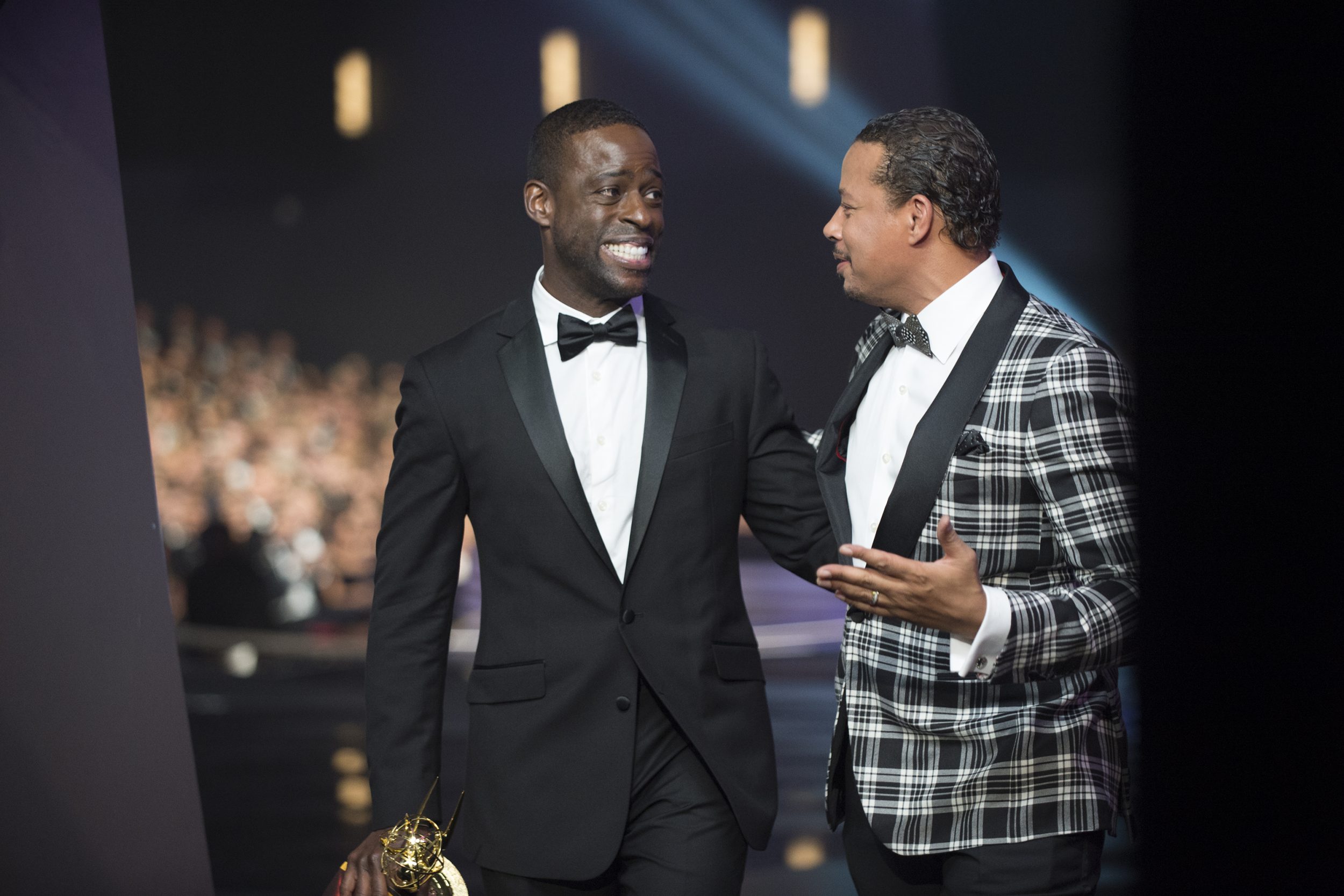 THE 68TH EMMY(r) AWARDS - “The 68th Emmy Awards” broadcasts live from The Microsoft Theater in Los Angeles, Sunday, September 18 (7:00-11:00 p.m. EDT/4:00-8:00 p.m. PDT), on ABC and is hosted by Jimmy Kimmel. (ABC/Image Group LA) STERLING K. BROWN, TERRANCE HOWARD