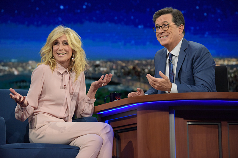 The Late Show with Stephen Colbert with Judith Light during Thursday's 9/29/16 show in New York. Photo: Scott Kowalchyk/CBS ÃÂ©2016CBS Broadcasting Inc. All Rights Reserved.