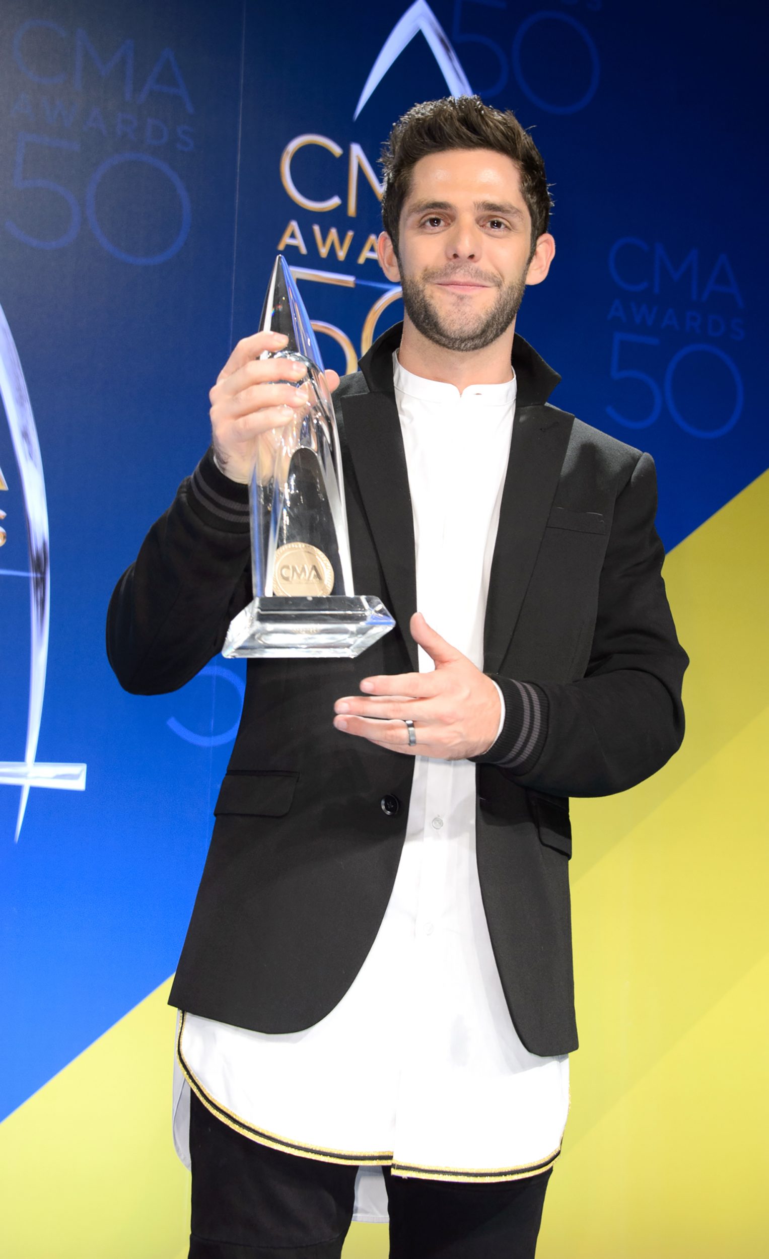THE 50th ANNUAL CMA AWARDS - “The 50th Annual CMA Awards,” hosted by Brad Paisley and Carrie Underwood, broadcasts live from the Bridgestone Arena in Nashville, Wednesday, November 2 (8:00-11:00 p.m. EDT), on the ABC Television Network. (ABC/Brett Oronzio) THOMAS RHETT