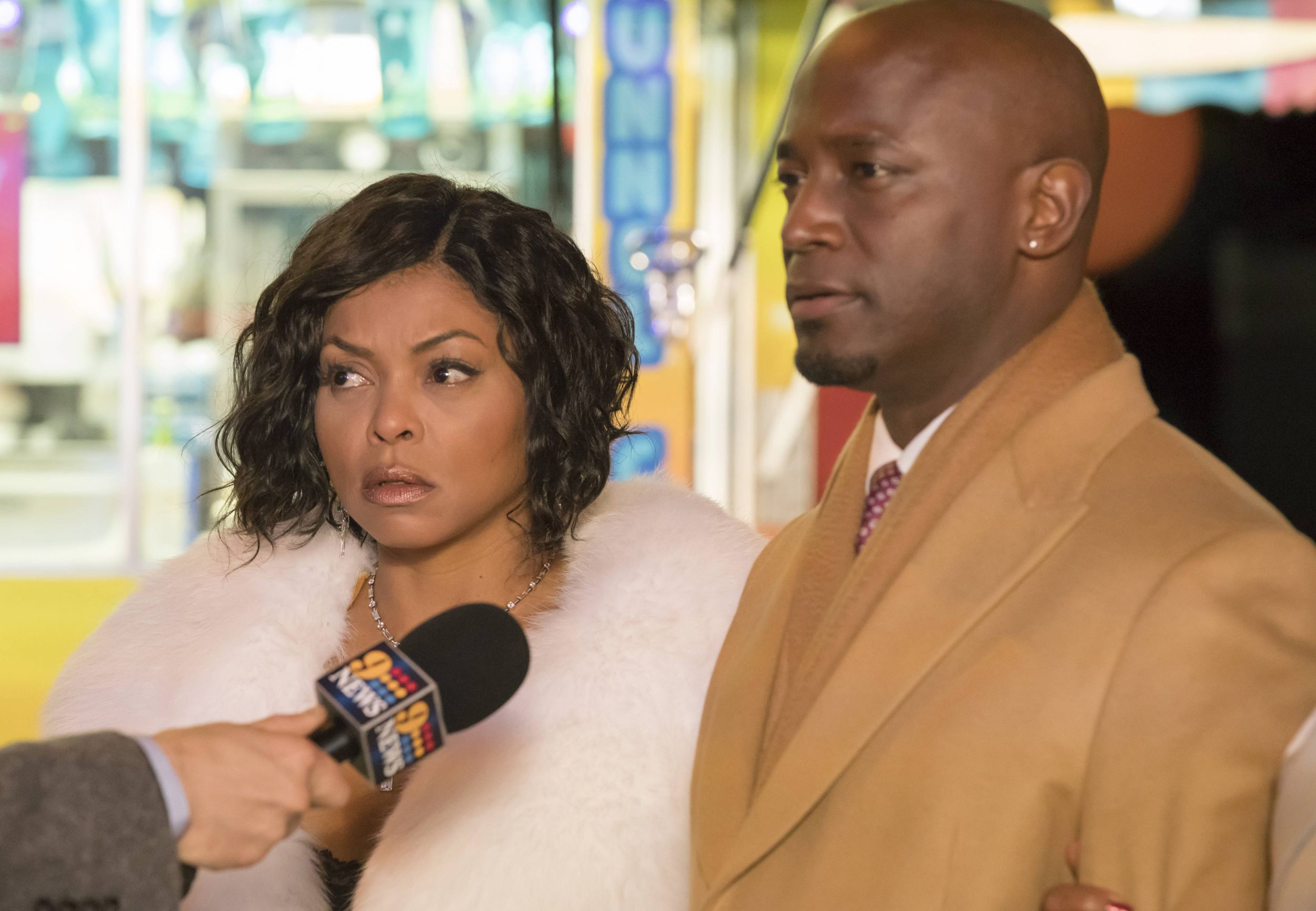 EMPIRE: Pictured L-R: Taraji P. Henson and guest star Taye Diggs in the "A Furnace For your Foe" fall finale episode of EMPIRE airing Dec. 14 (8:00-9:00 PM ET/PT) on FOX. ©2016 Fox Broadcasting Co. CR: Chuck Hodes/FOX