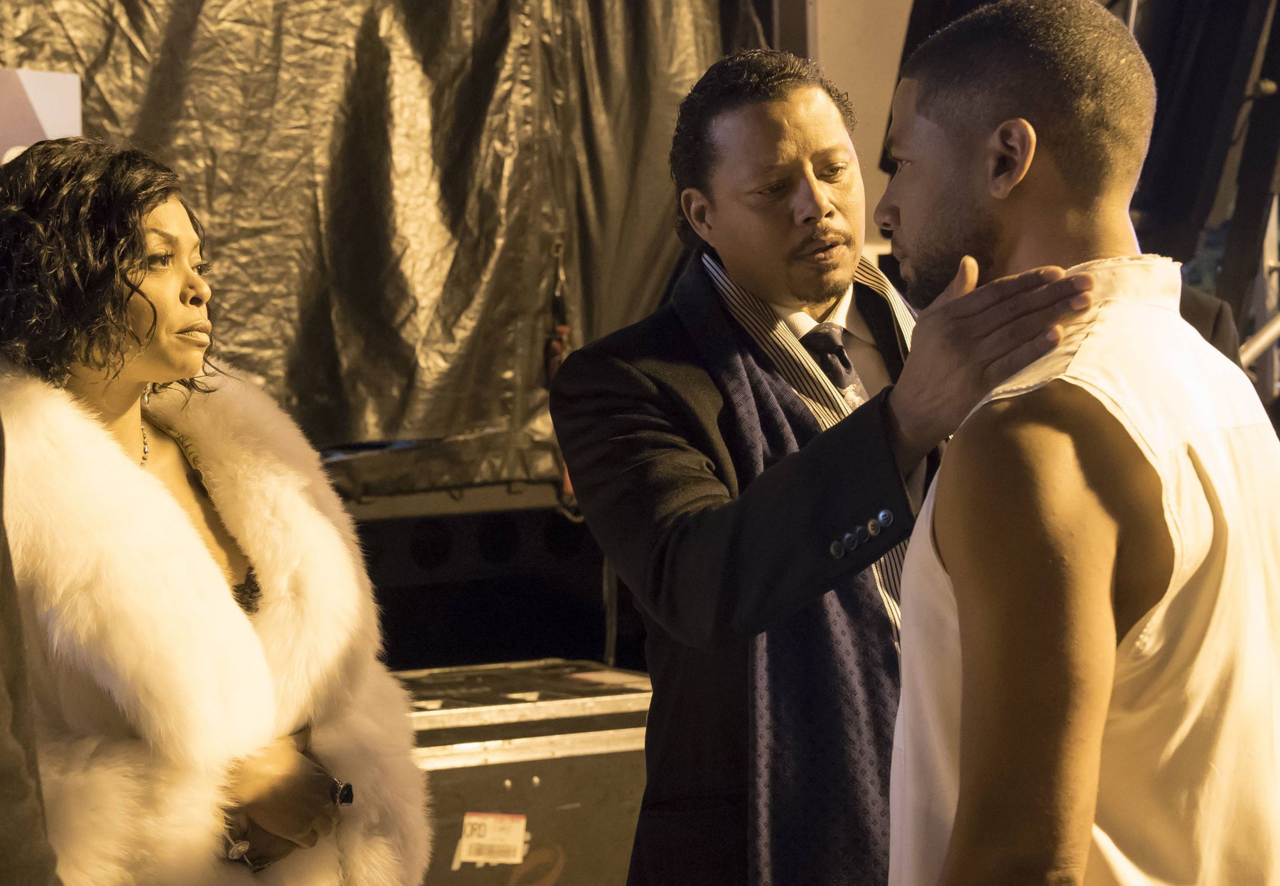 EMPIRE: Pictured L-R: Taraji P. Henson, Terrence Howard and Jussie Smollett in the "A Furnace For your Foe" fall  finale episode of EMPIRE airing Dec. 14 (8:00-9:00 PM ET/PT) on FOX. ©2016 Fox Broadcasting Co. CR: Chuck Hodes/FOX