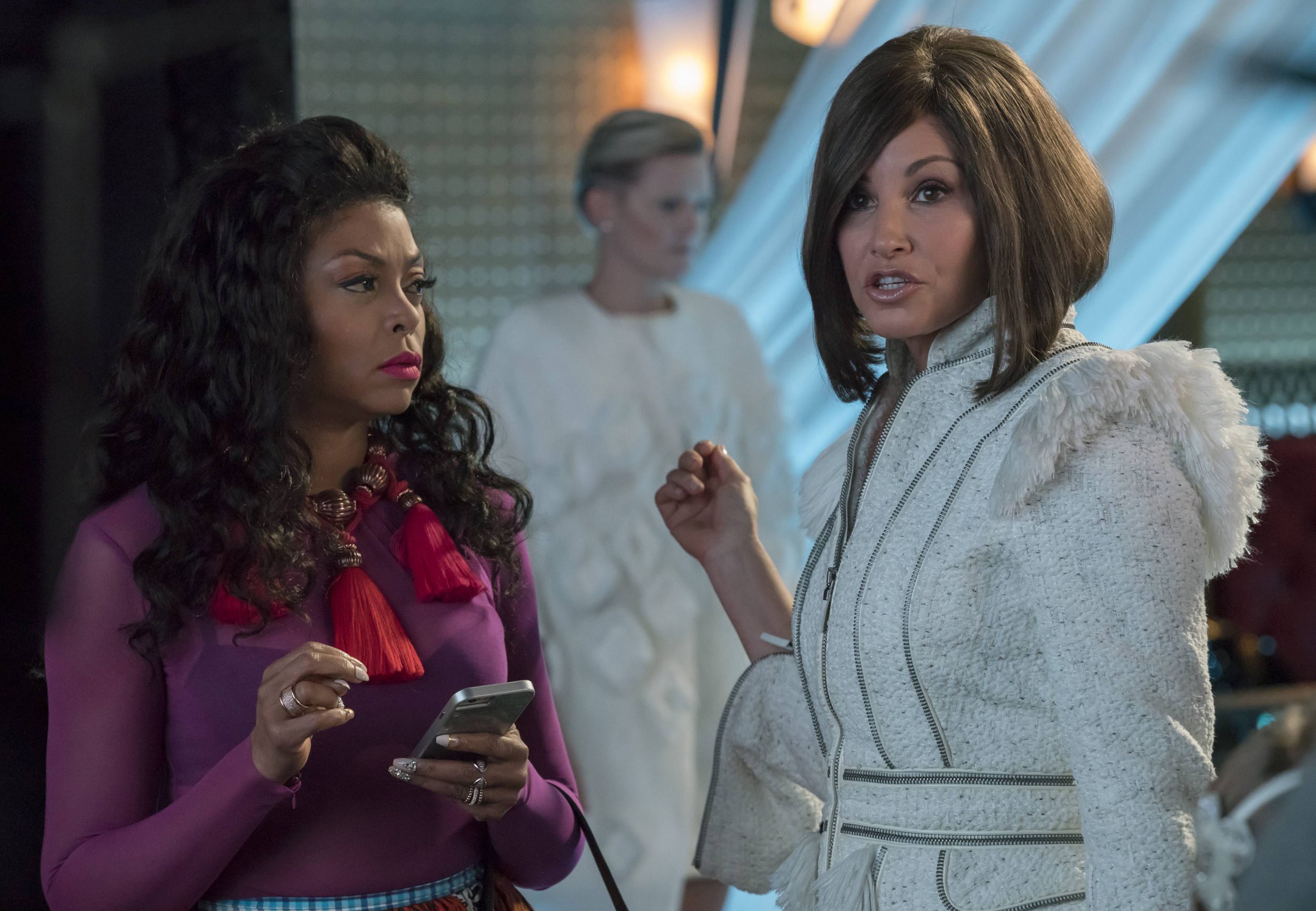 EMPIRE: Pictured L-R: Taraji P. Henson and guest star Gina Gershon in the "The Unkindest Cut" episode of EMPIRE airing Dec. 7 (9:00-10:00 PM ET/PT) on FOX. ©2016 Fox Broadcasting Co. CR: Chuck Hodes/FOX