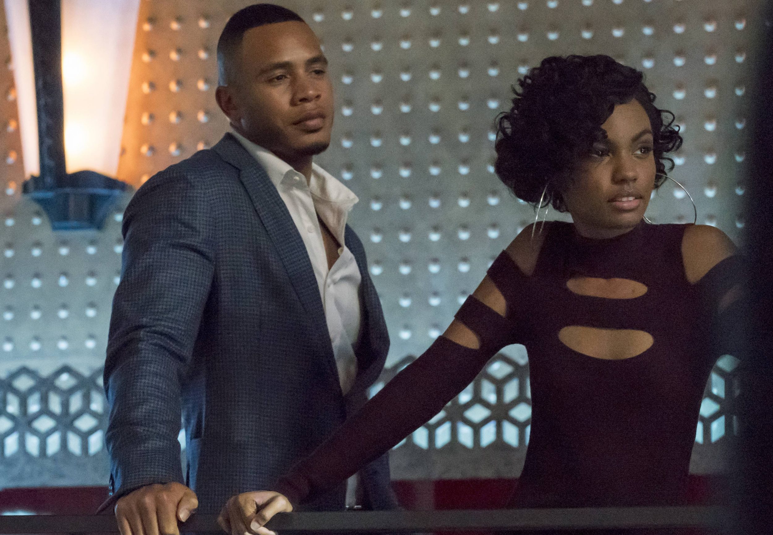 EMPIRE: Pictured L-R: Trai Byers and guest star Sierra McClain in the "The Unkindest Cut" episode of EMPIRE airing Dec. 7 (9:00-10:00 PM ET/PT) on FOX. ©2016 Fox Broadcasting Co. CR: Chuck Hodes/FOX