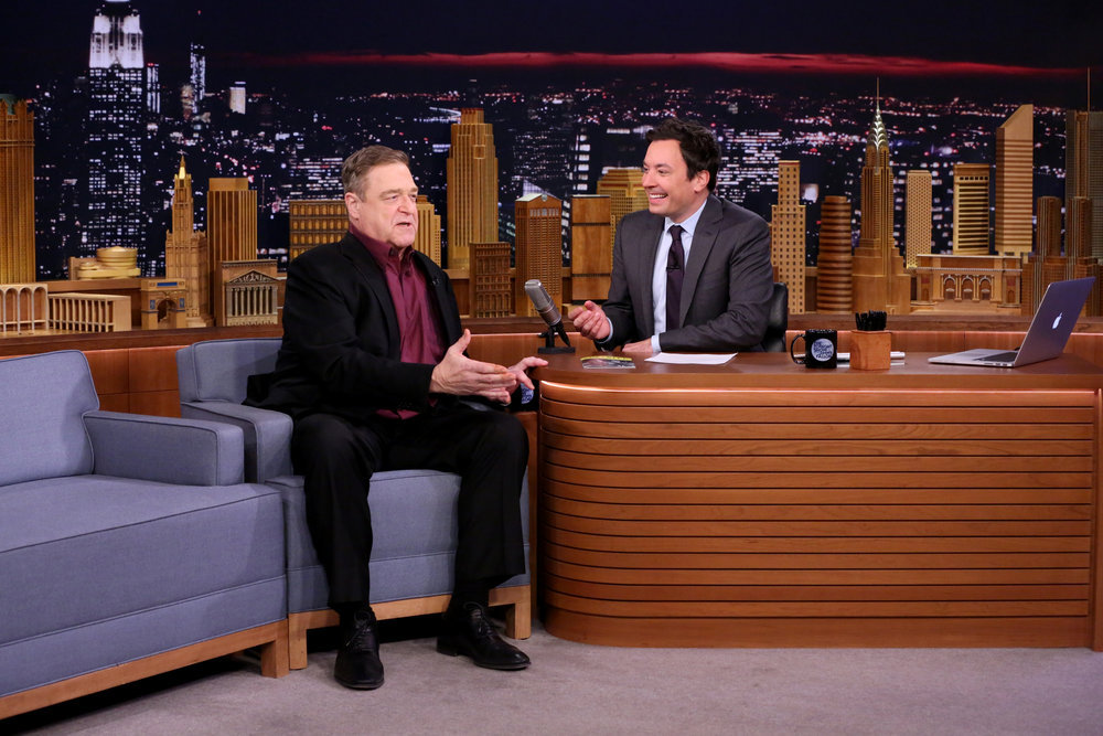 THE TONIGHT SHOW STARRING JIMMY FALLON -- Episode 0579 -- Pictured: (l-r) Actor John Goodman during an interview with host Jimmy Fallon on November 28, 2016 -- (Photo by: Andrew Lipovsky/NBC)