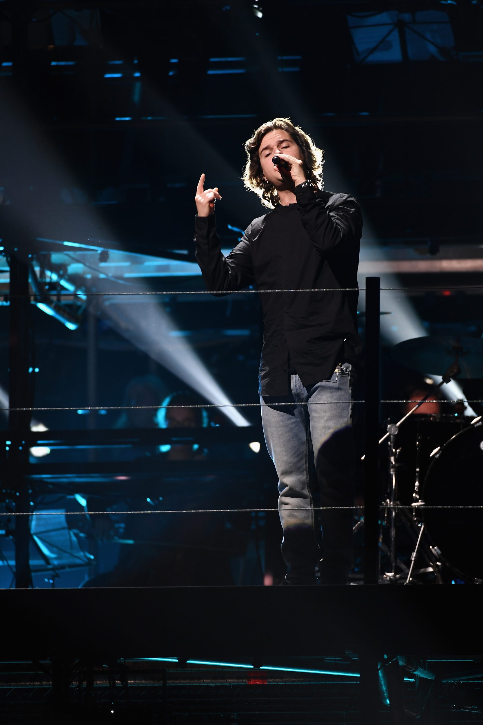ROTTERDAM, NETHERLANDS - NOVEMBER 05:  Lead singer Lukas Forchhammer from Lukas Graham during open rehearsal ahead of the MTV Europe Music Awards 2016 on November 5, 2016 in Rotterdam, Netherlands. The MTV Europe Music Awards 2016 is held on November 6, 2016.  (Photo by Ian Gavan/MTV 2016/Getty Images for MTV) *** Local Caption *** Lukas Forchhammer