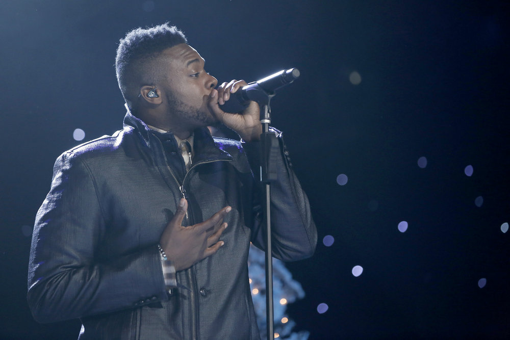 A PENTATONIX CHRISTMAS SPECIAL -- Pictured: Kevin "K.O." Olusola -- (Photo by: Tyler Golden/NBC)