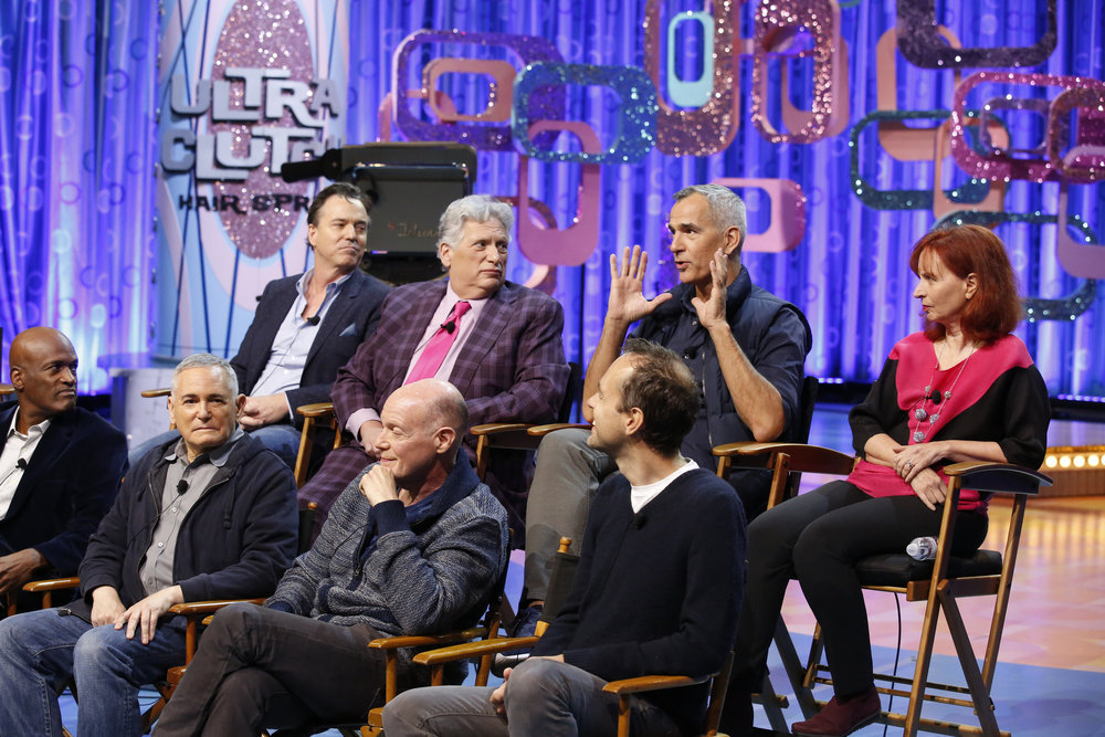 HAIRSPRAY LIVE! -- "Hairspray Live! Press Junket -- Pictured: (l-r) Back Row: Derek McLane, Production Designer; Harvey Fierstein, Jerry Mitchell, Choreographer / Associate Producer; Mary Vogt, Costume Designer; Front Row: Kenny Leon, Director / Producer; Craig Zadan, Executive Producer; Neil Meron, Executive Producer; Alex Rudzinski, Co-Executive Producer / Live Television Director -- (Photo by: Trae Patton/NBC)