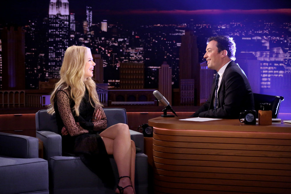 THE TONIGHT SHOW STARRING JIMMY FALLON -- Episode 0573 -- Pictured: (l-r) Actress Nicole Kidman during an interview with host Jimmy Fallon on November 17, 2016 -- (Photo by: Andrew Lipovsky/NBC)