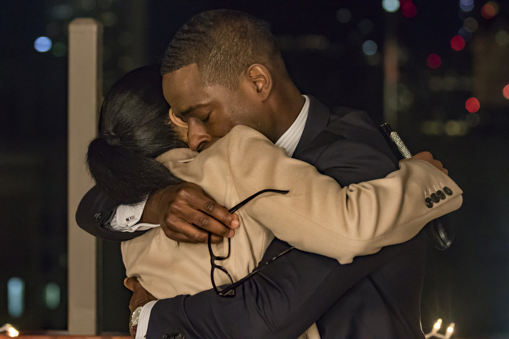 THIS IS US -- "Last Christmas" Episode 110 -- Pictured: (l-r) Susan Kelechi Watson as Beth, Sterling K. Brown as Randall -- (Photo by: Ron Batzdorff/NBC)