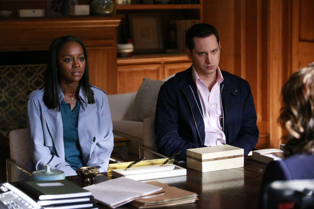 HOW TO GET AWAY WITH MURDER - "We're Bad People" - With Annalise in jail facing arson and first-degree murder charges, the D.A.'s office continues to build their case against her, and the police investigate what happened to Wes on the night of the house fire. Meanwhile, the Keating 4 try to cope with the devastating realization that one of their own is dead, on "How to Get Away with Murder," THURSDAY, JANUARY 19 (10:00-11:00 p.m. EST), on the ABC Television Network. (ABC/Mitch Haaseth) AJA NAOMI KING, MATT MCGORRY