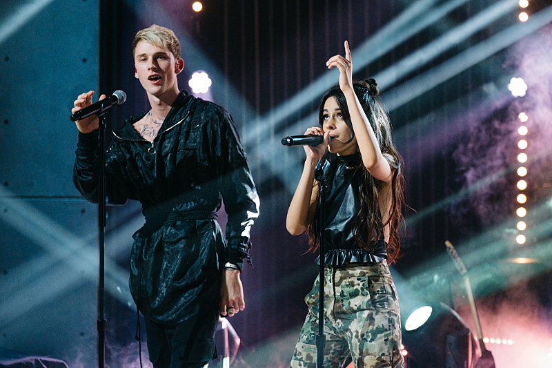 Camila Cabello and Machine Gun Kelly perform during "The Late Late Show with James Corden," Thursday, December 1, 2016 (12:35 PM-1:37 AM ET/PT) On The CBS Television Network.  Photo: Terence Patrick/CBS ÃÂ©2016 CBS Broadcasting, Inc. All Rights Reserved