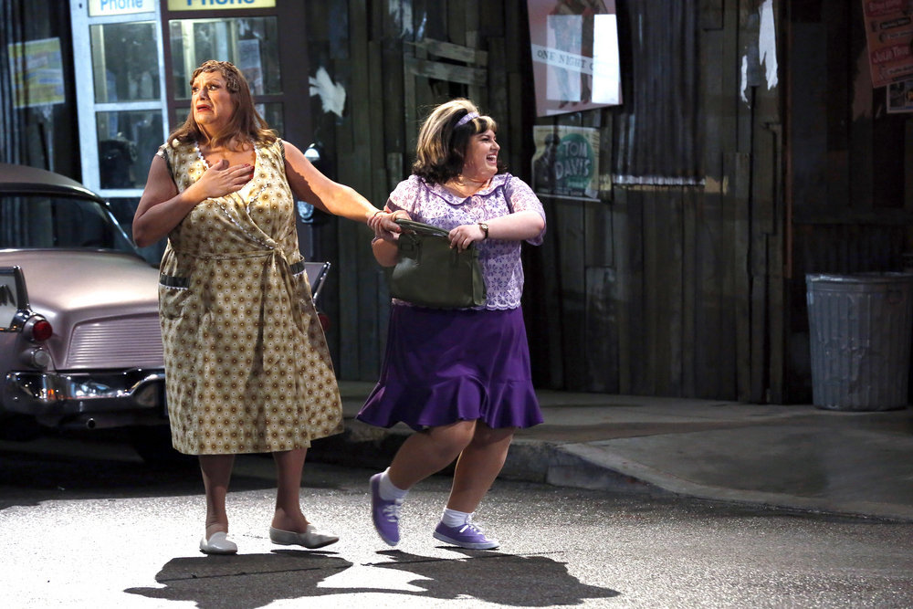 HAIRSPRAY LIVE! -- Pictured: (l-r) Harvey Fierstein as Edna Turnblad, Maddie Baillio as Tracy Turnblad -- (Photo by: Justin Lubin/NBC)