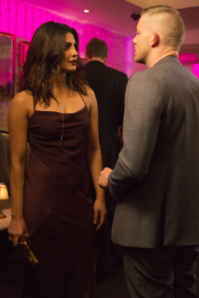 QUANTICO - "CLEOPATRA" - The recruits are schooled in the art of seduction, which Alex sees as a perfect opportunity to get closer to Owen, but will it threatens her relationship with Ryan? And in the future, Alex finally gets the answers she's been looking for about who and what the terrorists are on, "Quantico," MONDAY, JANUARY 23 (10:01-11:00 p.m. EST), on the ABC Television Network. (ABC/Giovanni Rufino) PRIYANKA CHOPRA, JAKE MCLAUGHLIN