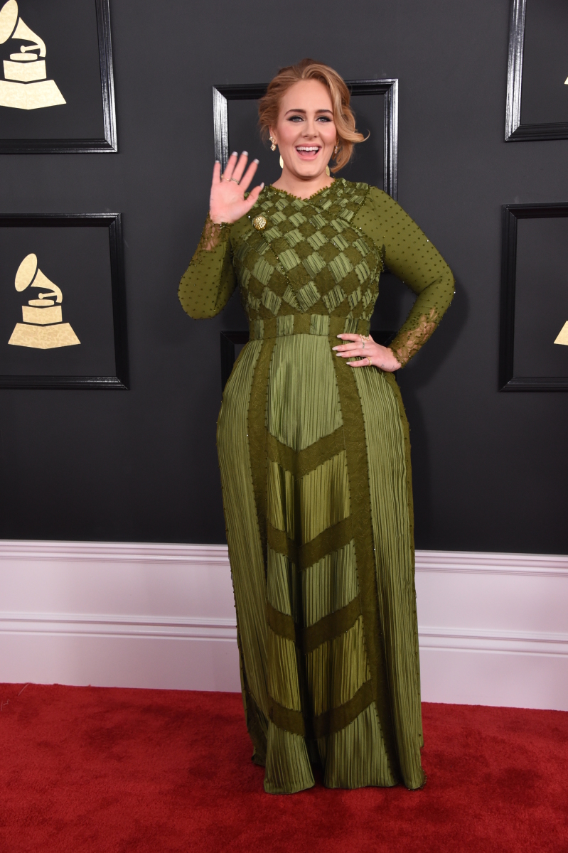 Adele on the Red Carpet at THE 59TH ANNUAL GRAMMY AWARDS®, broadcast live from the STAPLES Center in Los Angeles, Sunday, Feb. 12 (8:00-11:30 PM, live ET/5:00-8:30 PM, live PT; 6:00-9:30 PM, live MT) on the CBS Television Network. Photo: Phil McCarten/CBS ©2017 CBS Broadcasting, Inc. All Rights Reserved