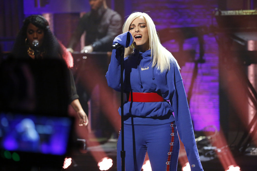 LATE NIGHT WITH SETH MEYERS -- Episode 491 -- Pictured: Musical guest Bebe Rexha performs on February 16, 2017 -- (Photo by: Lloyd Bishop/NBC)