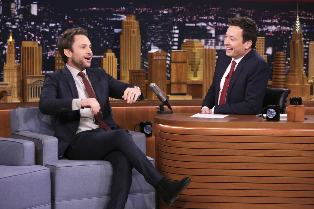 THE TONIGHT SHOW STARRING JIMMY FALLON -- Episode 0624 -- Pictured: (l-r) Actor Charlie Day during an interview with host Jimmy Fallon on February 14, 2017 -- (Photo by: Andrew Lipovsky/NBC)