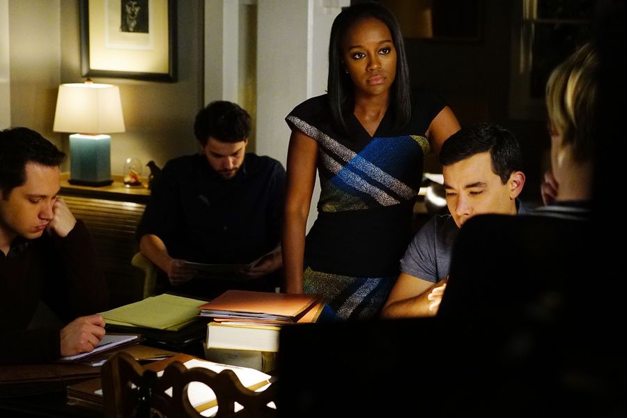 HOW TO GET AWAY WITH MURDER – “He Made A Terrible Mistake” – Annalise tries to ward off a surprising new angle in the D.A.’s case. Meanwhile, alliances shift amongst the Keating 4, as they discover crucial information about the circumstances surrounding Wes’s death. The two-hour season finale of “How to Get Away with Murder” will air on THURSDAY, FEBRUARY 23 (9:01-11:00 p.m. EST) on the ABC Television Network. (ABC/Richard Cartwright) MATT MCGORRY, JACK FALAHEE, AJA NAOMI KING, CONRAD RICAMORA