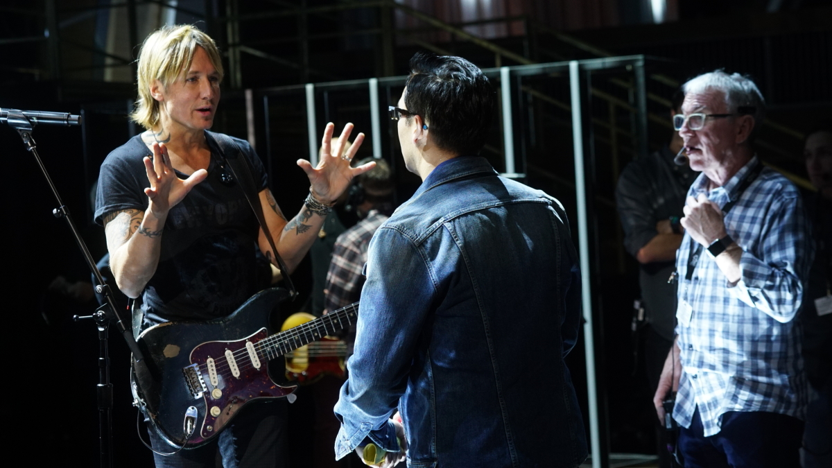 Keith Urban behind the scenes at rehearsals for THE 59TH ANNUAL GRAMMY AWARDS®, scheduled to broadcast live from the STAPLES Center in Los Angeles, Sunday, Feb. 12 (8:00-11:30 PM, live ET/5:00-8:30 PM, live PT; 6:00-9:30 PM, live MT) on the CBS Television Network. Photo: Monty Brinton/CBS ©2017 CBS Broadcasting, Inc. All Rights Reserved