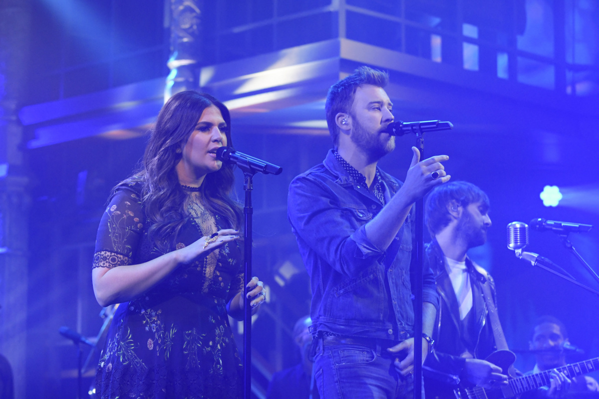 The Late Show with Stephen Colbert on Thursday, Feb. 16, 2017 with musical performance by Lady Antebellum (n) Photo: Mary Kouw/CBS ©2017 CBS Broadcasting Inc. All Rights Reserved