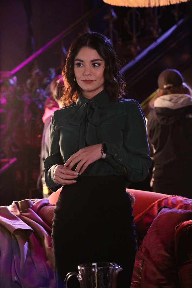 POWERLESS -- "Emily Dates A Henchman" Episode 107 -- Pictured: Vanessa Hudgens as Emily -- (Photo by: Evans Vestal Ward/NBC)