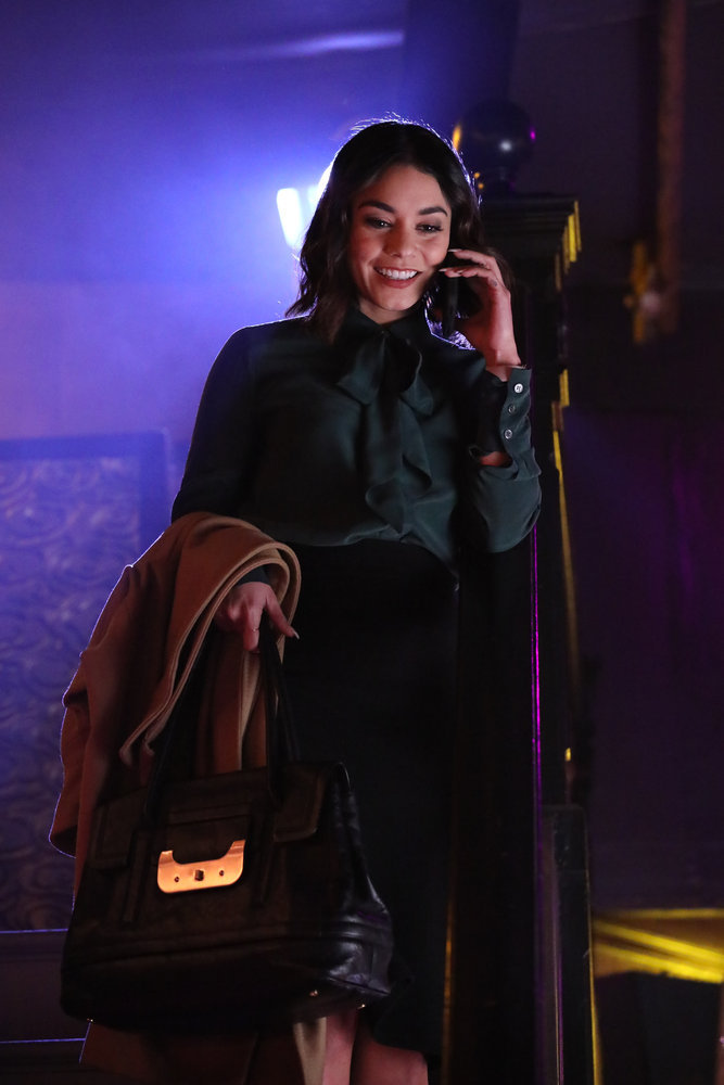 POWERLESS -- "Emily Dates A Henchman" Episode 107 -- Pictured: Vanessa Hudgens as Emily -- (Photo by: Evans Vestal Ward/NBC)