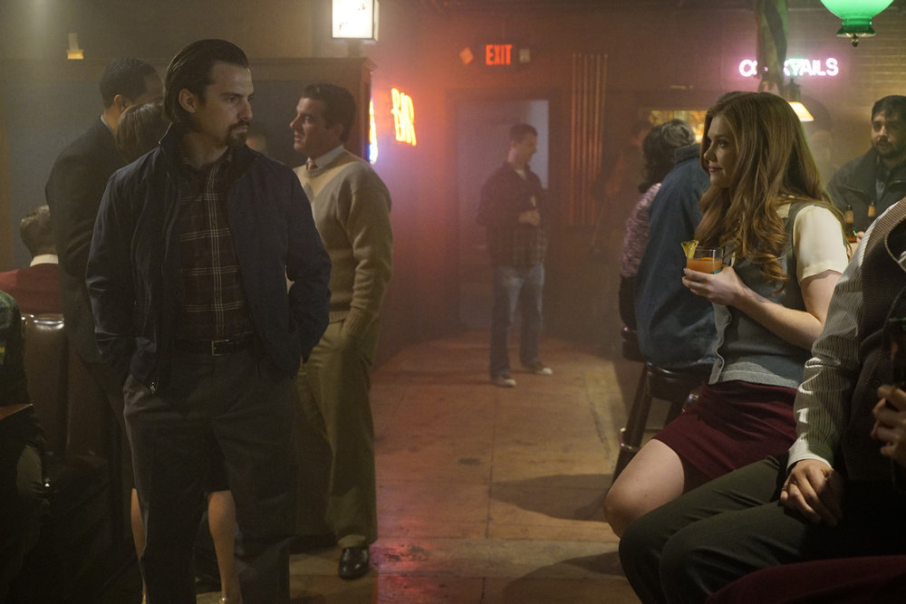 THIS IS US -- "What Now?" Episode 117 -- Pictured: (l-r) Milo Ventimiglia as Jack, Megan West as Heather -- (Photo by: Paul Drinkwater/NBC)