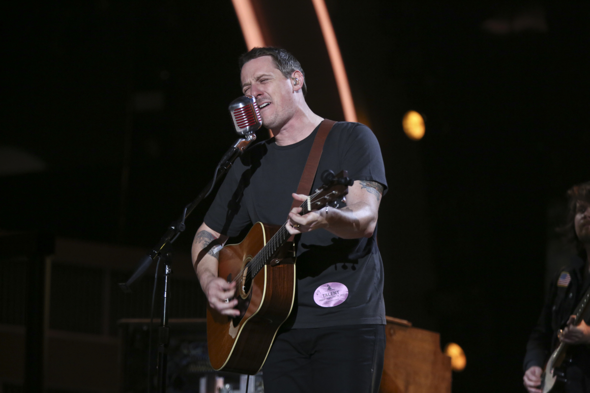 Sturgill Simpson and The Dap-Kings perform during rehearsals for THE 59TH ANNUAL GRAMMY AWARDS®, scheduled to broadcast live from the STAPLES Center in Los Angeles, Sunday, Feb. 12 (8:00-11:30 PM, live ET/5:00-8:30 PM, live PT; 6:00-9:30 PM, live MT) on the CBS Television Network. Photo: Monty Brinton/CBS ©2017 CBS Broadcasting, Inc. All Rights Reserved