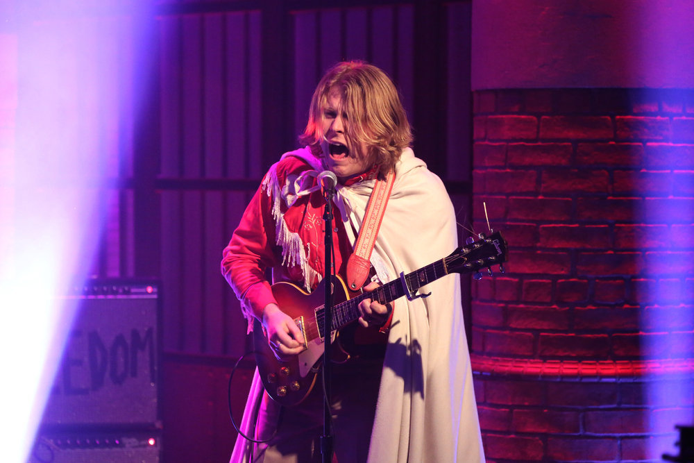 LATE NIGHT WITH SETH MEYERS -- Episode 486 -- Pictured: Musical guest Ty Segall performs on February 8, 2017 -- (Photo by: Lloyd Bishop/NBC)
