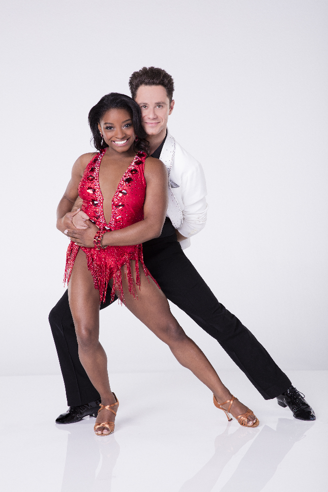 DANCING WITH THE STARS - SIMONE BILES WITH SASHA FARBER - The celebrity cast of "Dancing with the Stars" are donning their glitzy wardrobe and slipping on their dancing shoes as they ready themselves for their first dance on the ballroom floor, as the season kicks off on MONDAY, MARCH 20 (8:00-10:01 p.m. EST), on the ABC Television Network. (ABC/Craig Sjodin)