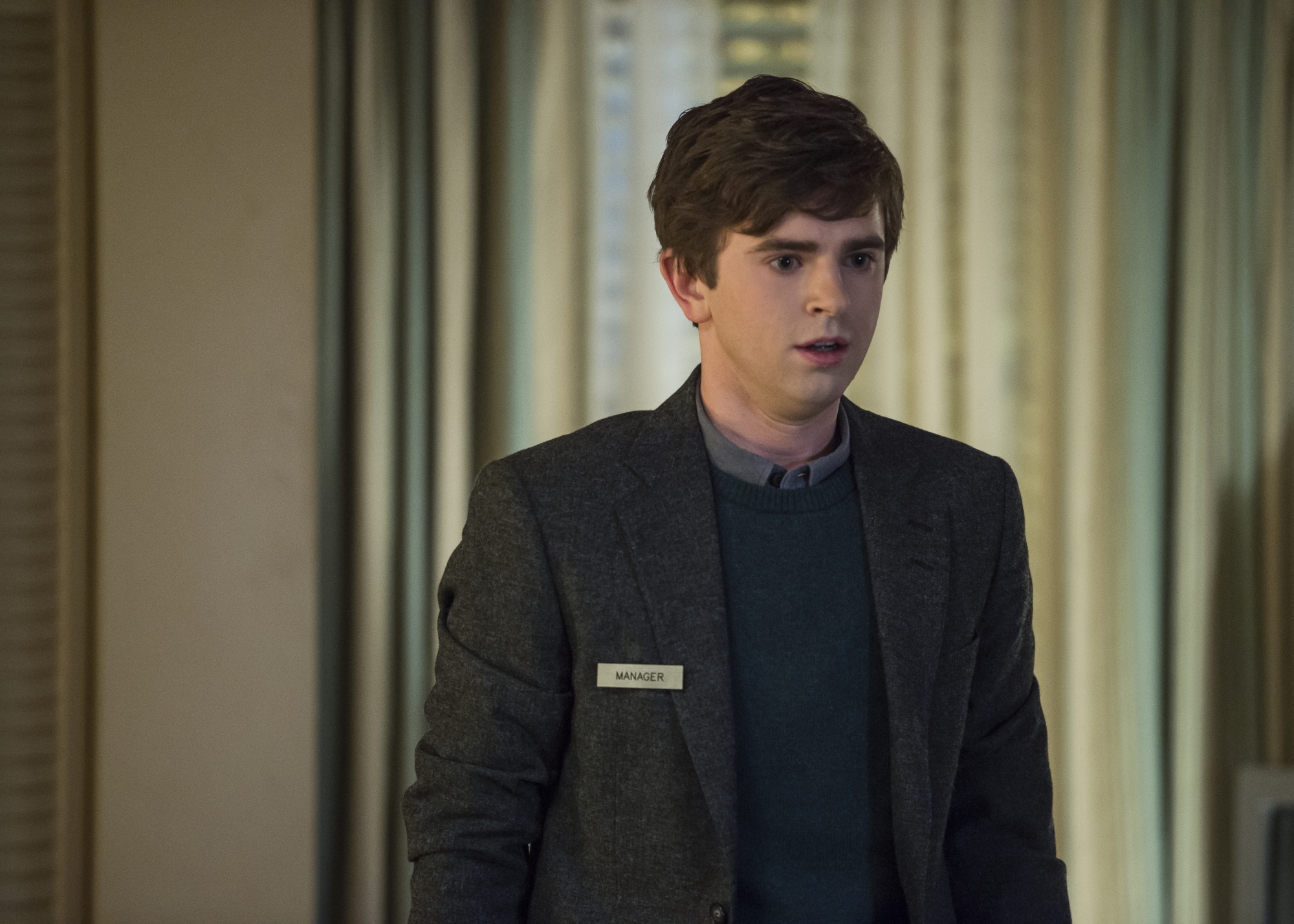 Freddie Highmore stars as Norman Bates in A&E's "Bates Motel" Photo by Cate Cameron Copyright 2017