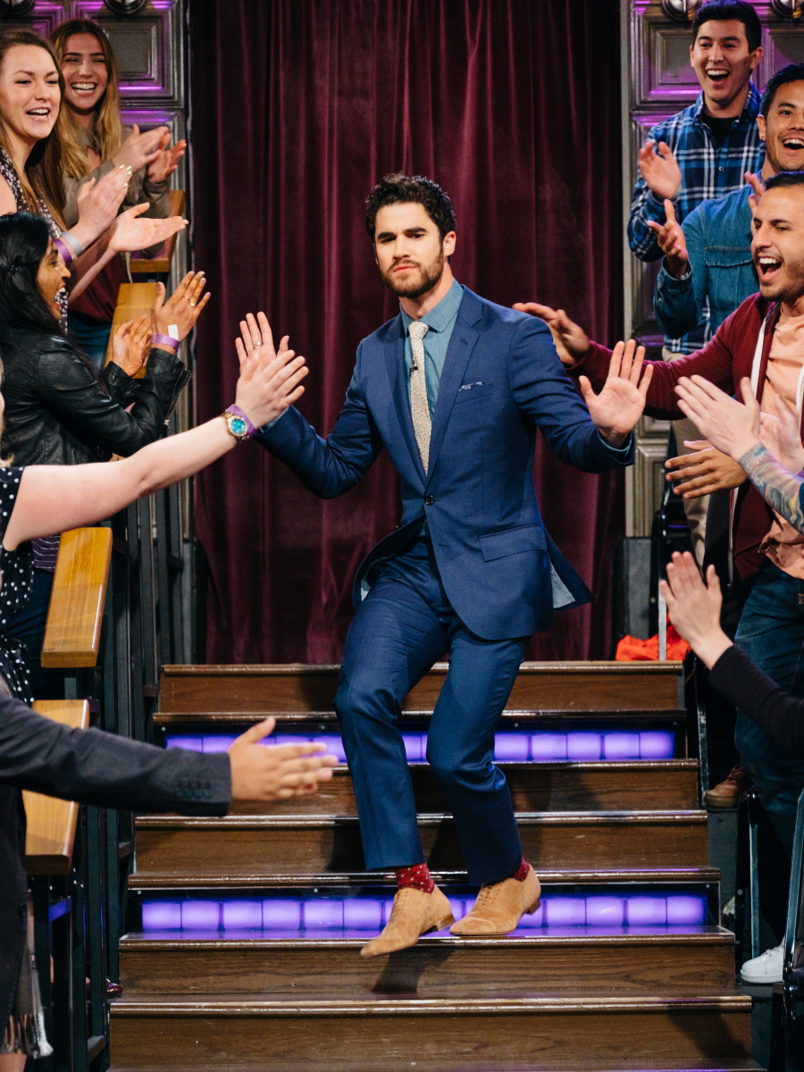 The Late Late Show with James Corden airing Tuesday, March 21, 2017, with guests Allison Williams, Darren Criss, and The Band Perry. Pictured: Darren Criss. Photo: Terence Patrick/CBS ©2017 CBS Broadcasting, Inc. All Rights Reserved