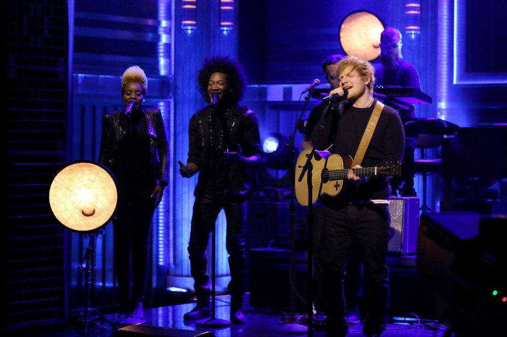 THE TONIGHT SHOW STARRING JIMMY FALLON -- Episode 0636 -- Pictured: Musical guest Ed Sheeran performs on March 3, 2017 -- (Photo by: Andrew Lipovsky/NBC)
