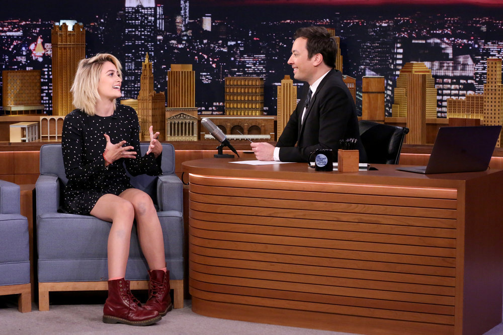 THE TONIGHT SHOW STARRING JIMMY FALLON -- Episode 0642 -- Pictured: (l-r) Actress Paris Jackson during an interview with host Jimmy Fallon on March 20, 2017 -- (Photo by: Andrew Lipovsky/NBC)