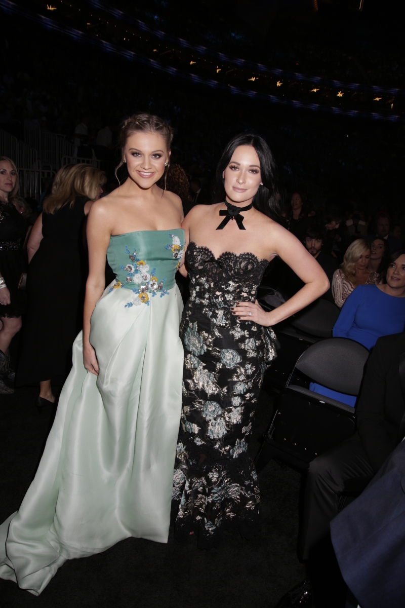 Kelsea Ballerini and Kacey Musgraves during THE 52ND ACADEMY OF COUNTRY MUSIC AWARDS®, broadcast LIVE from T-Mobile Arena in Las Vegas Sunday, April 2 (live 8:00-11:00 PM, ET/delayed PT) on the CBS Television Network. Photo: Francis Specker/CBS ©2017 CBS Broadcasting, Inc. All Rights Reserved