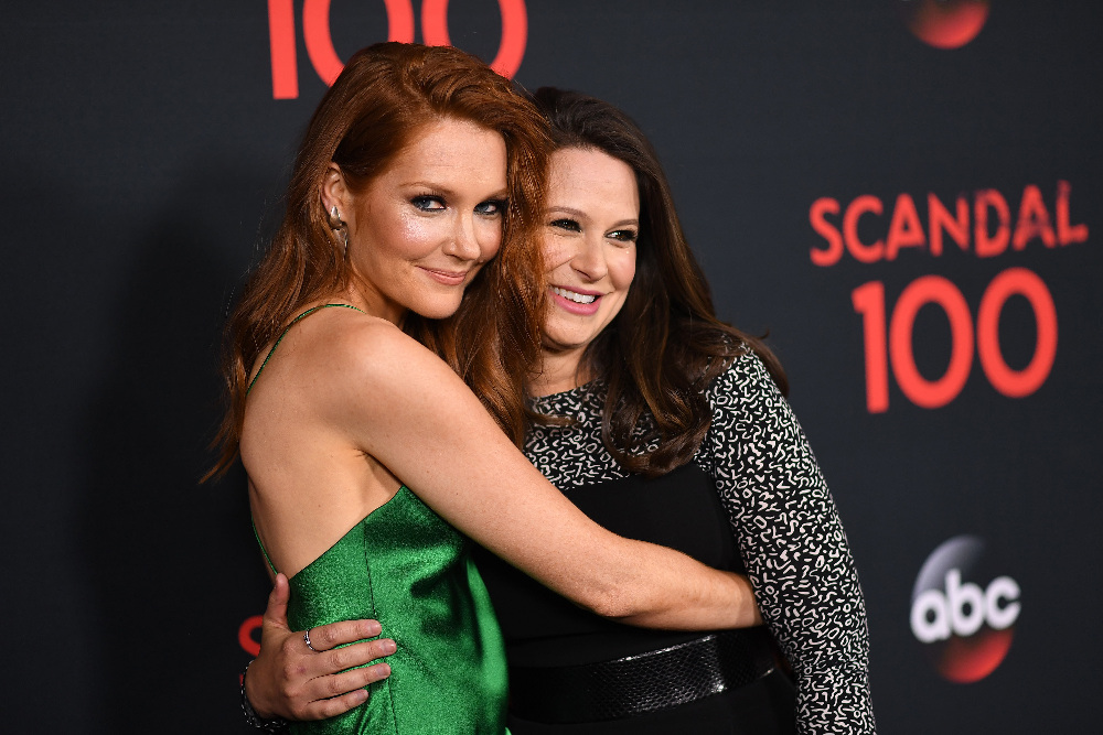 SCANDAL - The cast of “Scandal” attended a 100th episode celebration in West Hollywood, CA. The 100th episode, entitled "The Decision,” airs THURSDAY, APRIL 13 (9:01-10:00 p.m. EST), on the ABC Television Network. (ABC/Todd Wawrychuk) DARBY STANCHFIELD, KATIE LOWES