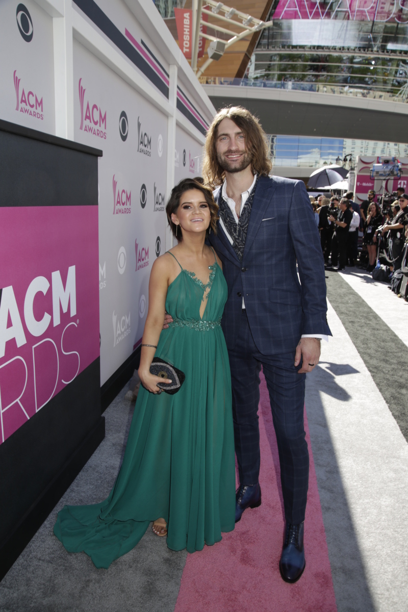 Maren Morris and Ryan Hurd on the red carpet at THE 52ND ACADEMY OF COUNTRY MUSIC AWARDS®, broadcast LIVE from T-Mobile Arena in Las Vegas Sunday, April 2 (live 8:00-11:00 PM, ET/delayed PT) on the CBS Television Network. Photo: Francis Specker/CBS ©2017 CBS Broadcasting, Inc. All Rights Reserved