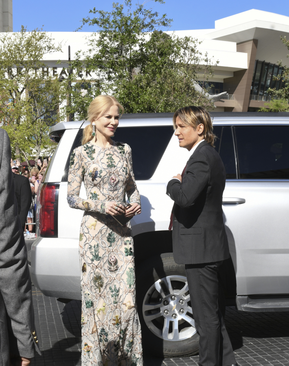 Keith Urban and Nicole Kidman on the red carpet for THE 52ND ACADEMY OF COUNTRY MUSIC AWARDS®, scheduled to air LIVE from T-Mobile Arena in Las Vegas Sunday, April 2 (live 8:00-11:00 PM, ET/delayed PT) on the CBS Television Network. Photo: Michele Crowe/CBS ©2017 CBS Broadcasting, Inc. All Rights Reserved