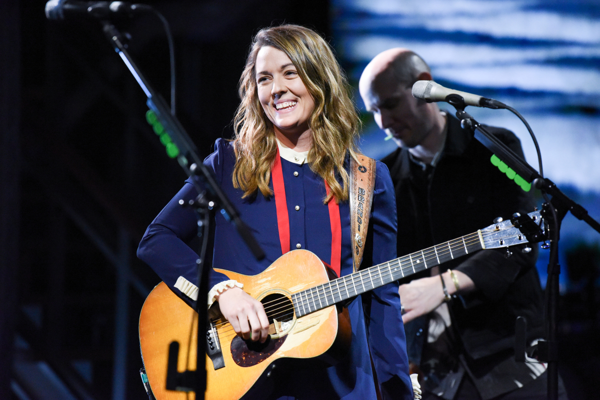 The Late Show with Stephen Colbert and guest Brandi Carlile during Wednesda...