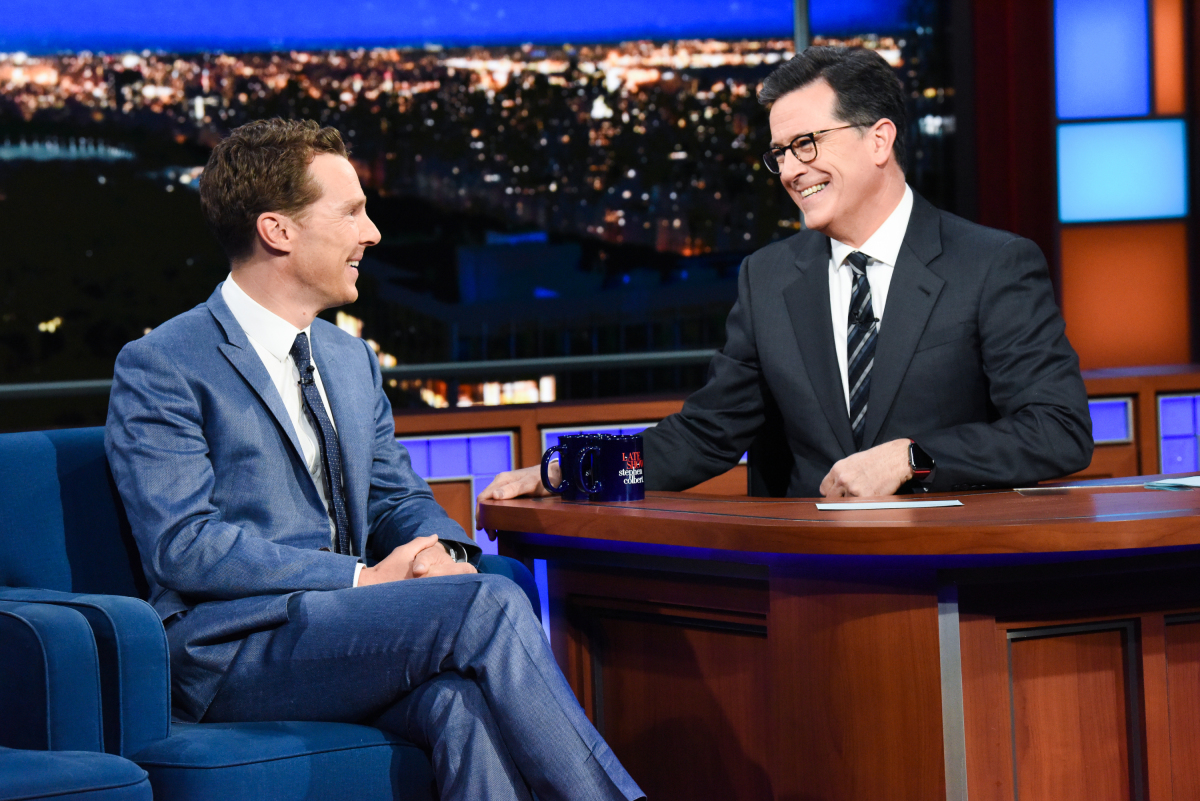 The Late Show with Stephen Colbert and guest Benedict Cumberbatch during Fr...