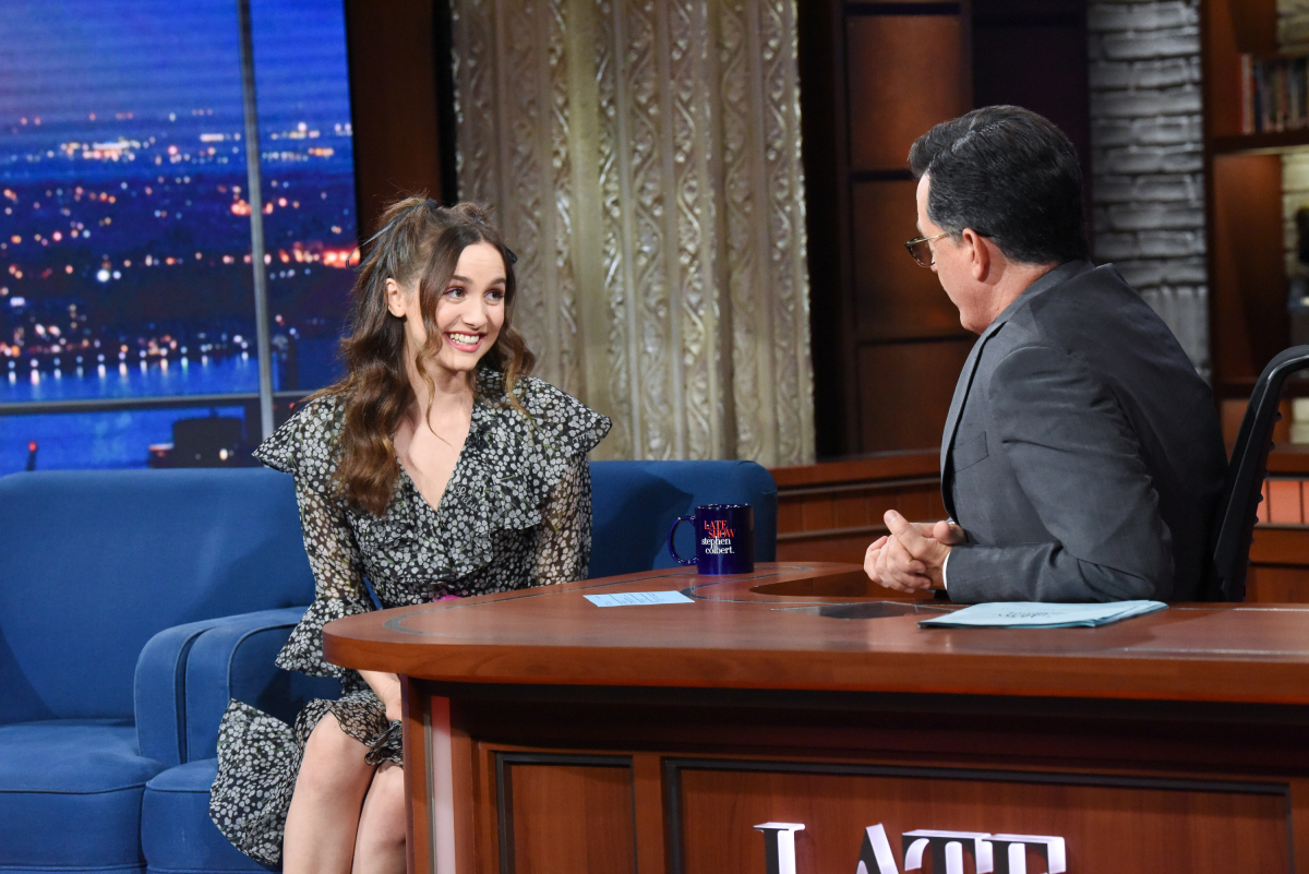 The Late Show with Stephen Colbert and guest Maude Apatow during Monday’s J...