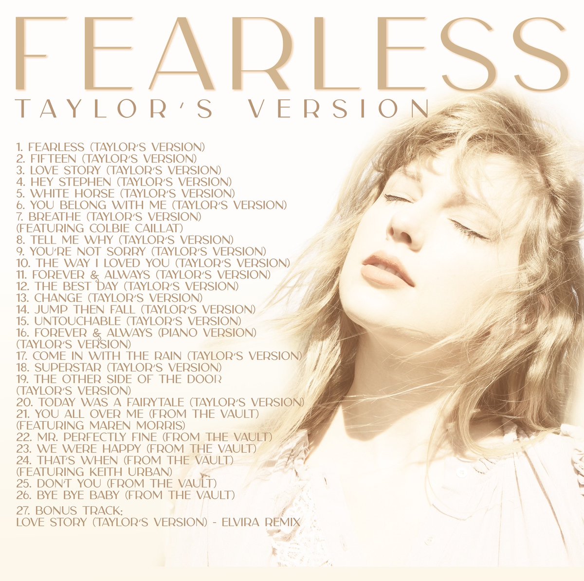 Taylor Swift's "Fearless (Taylor's Version)" Projected For ...