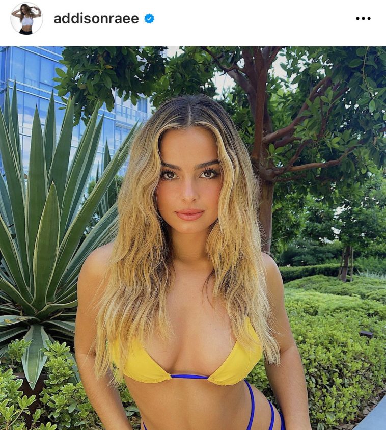 groentje mobiel Kameel Addison Rae Looks Stunning In New Instagram Bikini Pictures, Quickly  Reaches 1.5 Million Likes