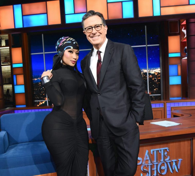 Nicki Minaj Makes Interview Appearance On "Late Show With Stephen Colbert"  (First Look)